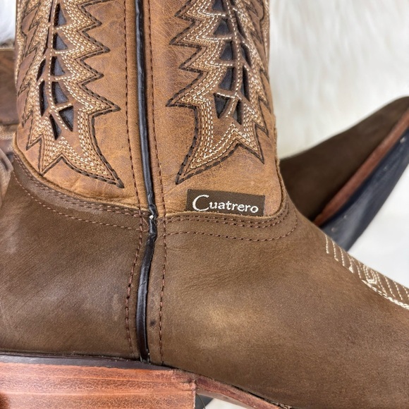 Cuatrero Pull Up Western Cowboy Boots - Picture 8 of 15